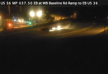 US 36 MP 37.50 EB at Baseline Rd WB Ramp to US 36 EB live camera view