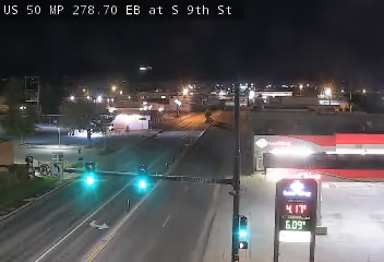US 50 MP 278.70 EB at 9th St live camera view