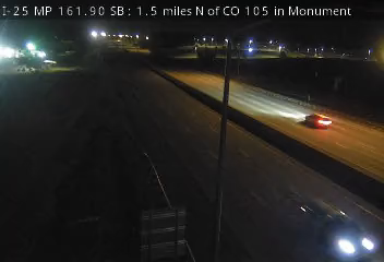 I-25 MP 161.90 SB, 1.5 miles N of CO 105 in Monument live camera view