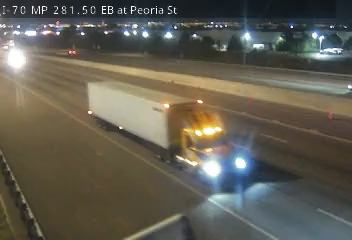 I-70 MP 281.50 EB at Peoria St live camera view