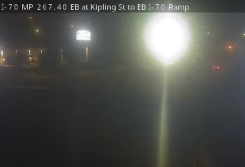 I-70 MP 267.40 EB at Kipling St to EB I-70 Ramp live camera view