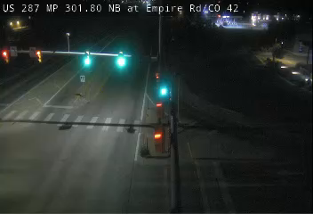 US 287 MP 301.80 NB at Empire Rd/CO 42 live camera view
