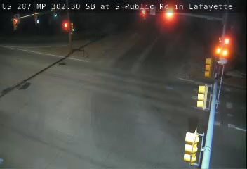 US 287 MP 302.30 SB at S Public Rd in Lafayette live camera view