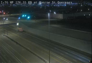 I-70 MP 276.35 EB at Monroe St Overpass live camera view