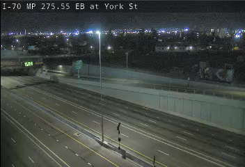 I-70 MP 275.55 EB at York St live camera view