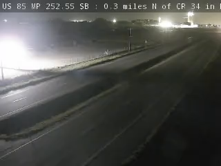 US 85 MP 252.55 SB, 0.3 miles N of CR 34 in Platteville live camera view