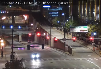 I-25 MP 212.10 NB at 20th St and Market St live camera view