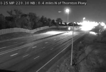 I-25 MP 220.30 NB, 0.4 miles N of Thornton Pkwy live camera view