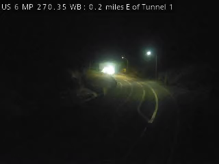 US 6 MP 270.35 WB, 0.2 miles E of Tunnel 1 live camera view