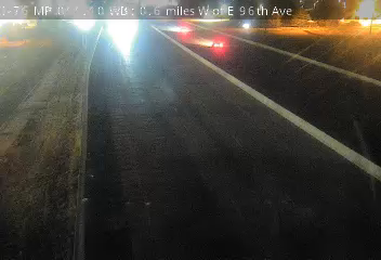 I-76 MP 11.10 WB, 0.6 miles W of E 96th Ave live camera view