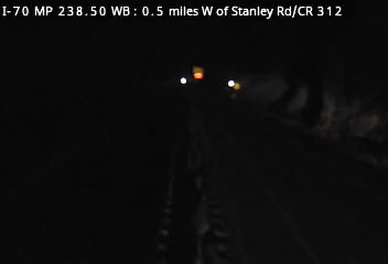 I-70 MP 238.50 WB, 0.5 miles W of Stanley Rd/CR 312 live camera view