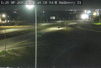 I-25 MP 269.40 SB at CO 14/E Mulberry St live camera view