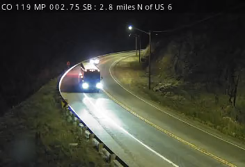 CO 119 MP 2.75 SB, 2.8 miles N of US 6 live camera view