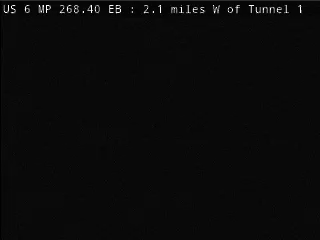 US 6 MP 268.40 EB, 2.1 miles W of Tunnel 1 live camera view