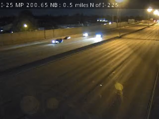 I-25 MP 200.65 NB, 0.5 miles N of I-225 live camera view