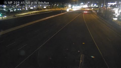 I-25 MP 209.45 NB at W 8th Ave live camera view