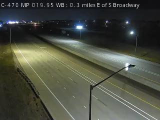 C-470 MP 19.95 WB, 0.3 miles E of S Broadway live camera view