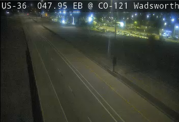 US 36 MP 47.95 EB at CO 121/Wadsworth Pkwy live camera view