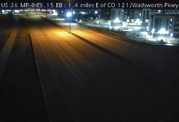 US 36 MP 49.15 EB, 1.4 miles E of CO 121/Wadsworth Pkwy live camera view