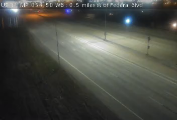 US 36 MP 54.50 WB, 0.5 miles W of Federal Blvd live camera view