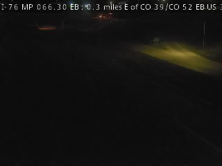 I-76 MP 66.30 EB, 0.3 miles E of CO 39/CO 52 EB US 34 Ramp to EB I-76 in Wiggins live camera view