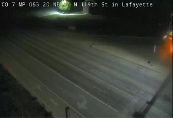 CO 7 MP 63.20 NB at N 119th St in Lafayette live camera view