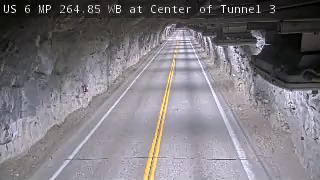 US 6 MP 264.85 WB at Center of Tunnel 3 live camera view
