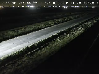 I-76 MP 68.60 WB, 2.5 miles E of CO 39/CO 52 on Frontage Rd live camera view