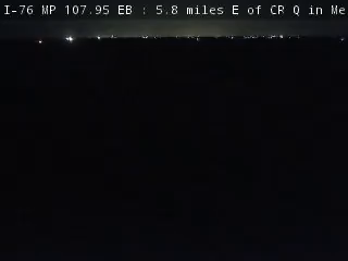 I-76 MP 107.95 EB, 5.8 miles E of CR Q in Merino live camera view