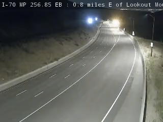 I-70 MP 256.85 EB, 0.8 miles E of Lookout Mountain live camera view