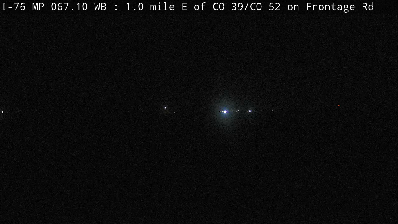 I-76 MP 67.10 WB, 1.0 mile E of CO 39/CO 52 on Frontage Rd live camera view