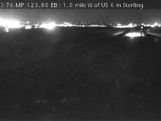 I-76 MP 123.80 EB, 1.0 mile W of US 6 in Sterling live camera view