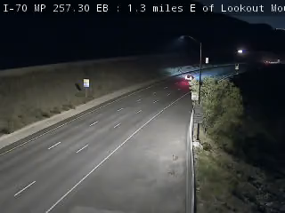 I-70 MP 257.30 EB, 1.3 miles E of Lookout Mountain live camera view