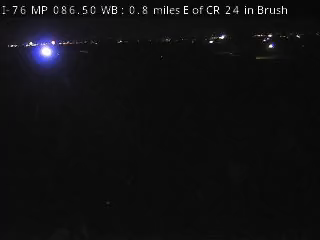 I-76 MP 86.50 WB, 0.8 miles E of CR 24 in Brush live camera view