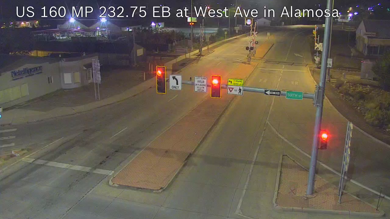 US 160 MP 232.75 WB at West Ave in Alamosa live camera view