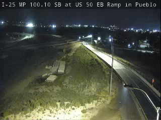 I-25 MP 100.10 SB at US 50 EB Ramp in Pueblo live camera view
