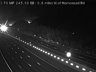 I-70 MP 245.90 EB, 0.8 miles W of Homestead Rd live camera view