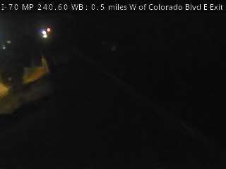 I-70 MP 240.60 WB, 0.5 miles W of Colorado Blvd E Exit in Idaho Springs live camera view