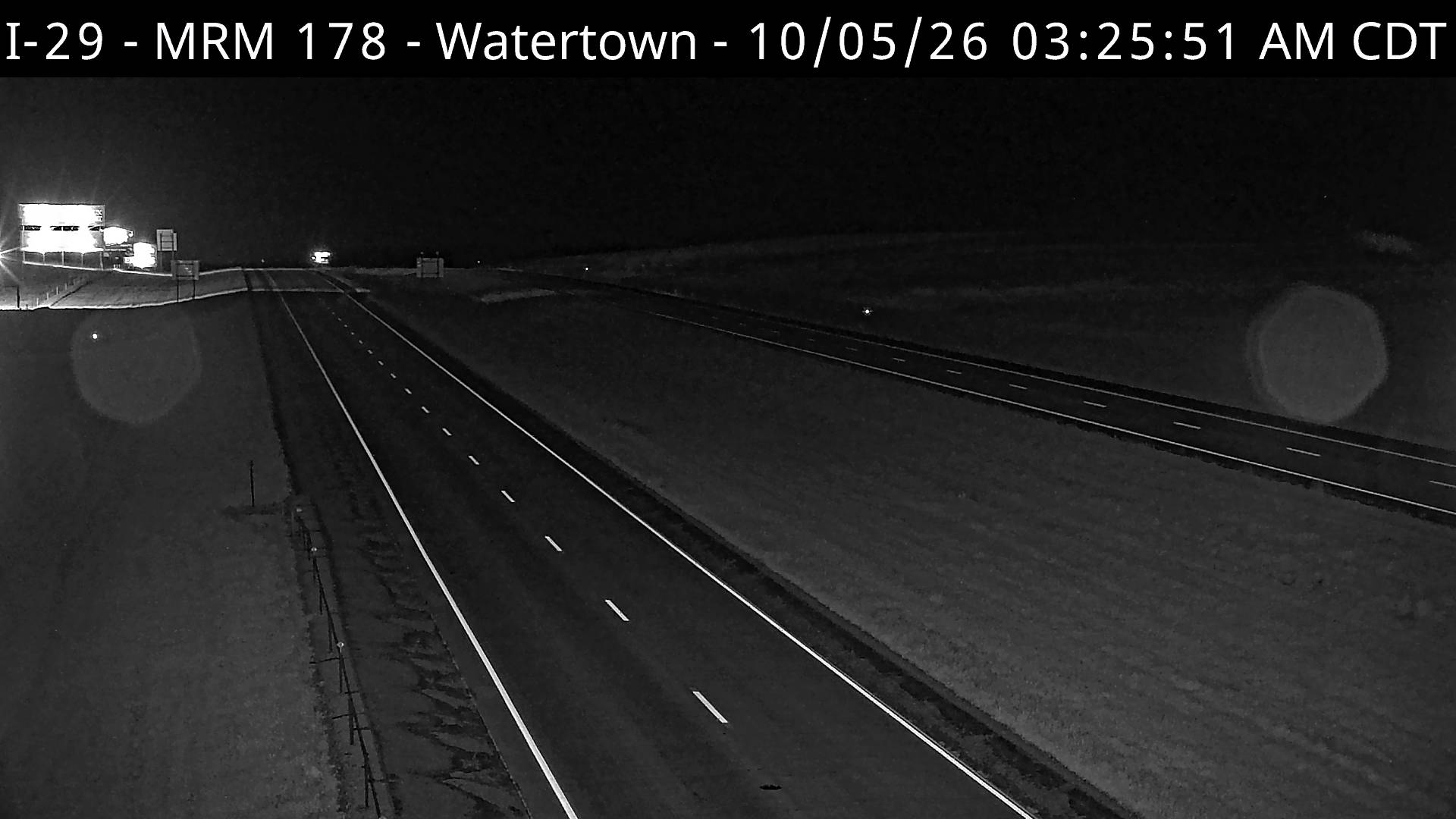 Watertown - north of town along I-29 @ MP 179 (North) live camera view