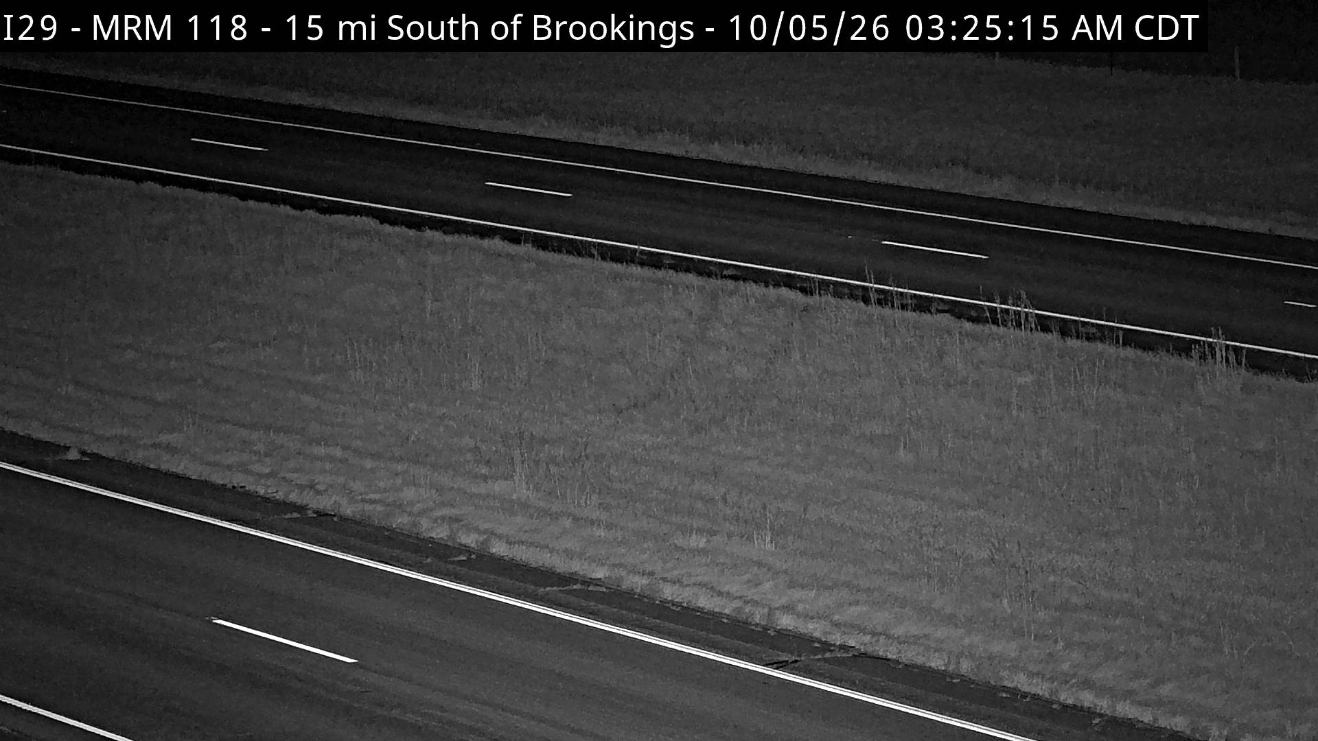 Brookings-15 miles south of town along I-29 @ MP 118 (road surface) live camera view
