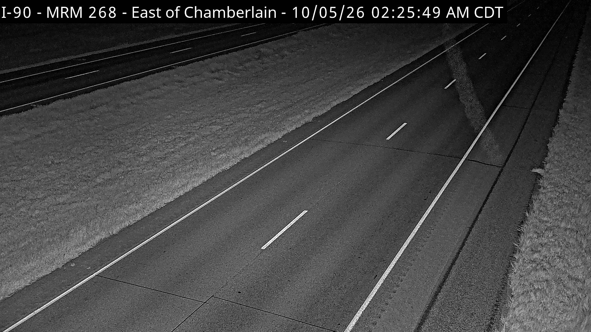 Chamberlain - east of town along I-90 @ MP 268 (road surface) live camera view