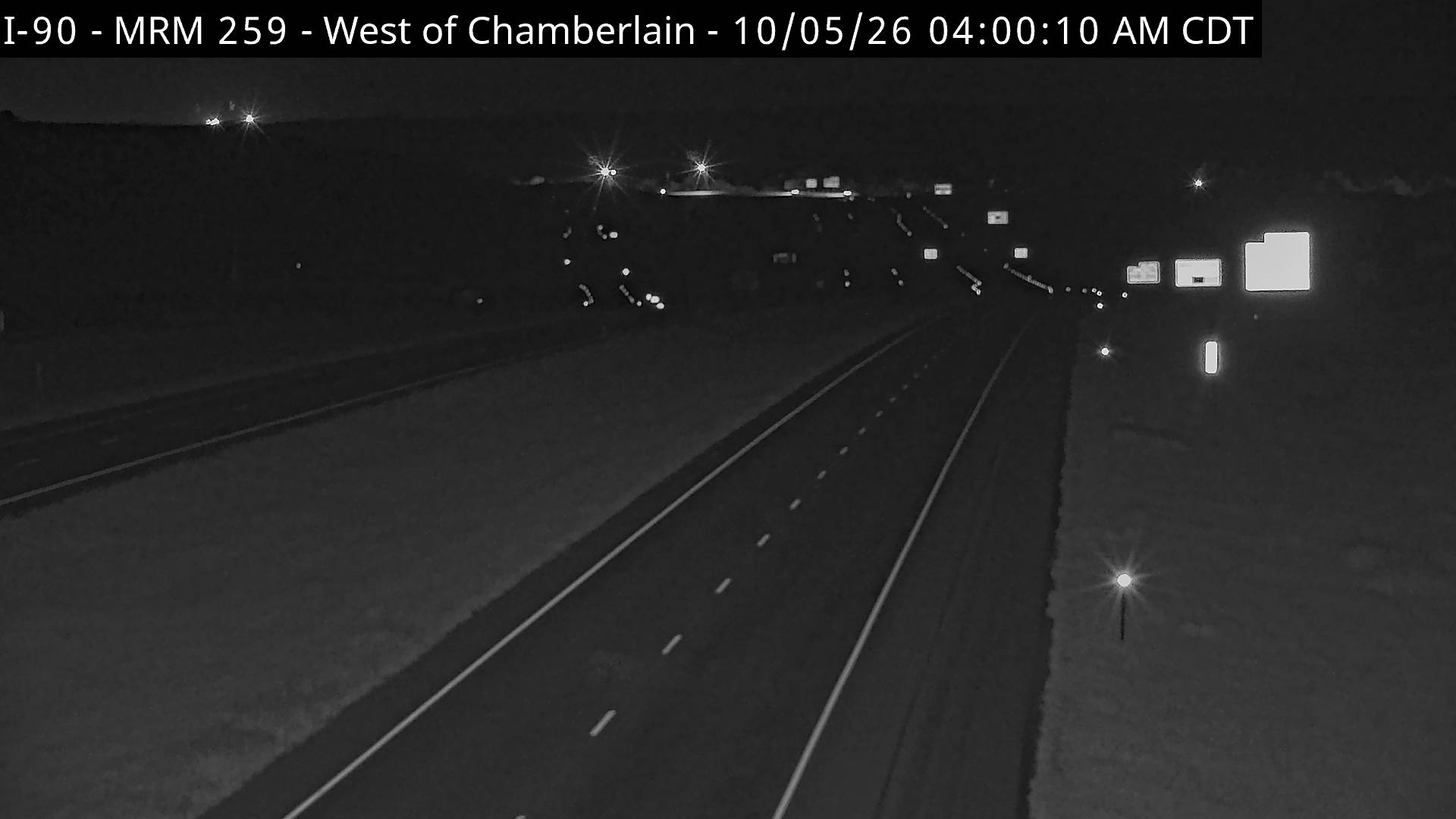 Chamberlain - west of town along I-90 @ MP 258.8 (East) live camera view