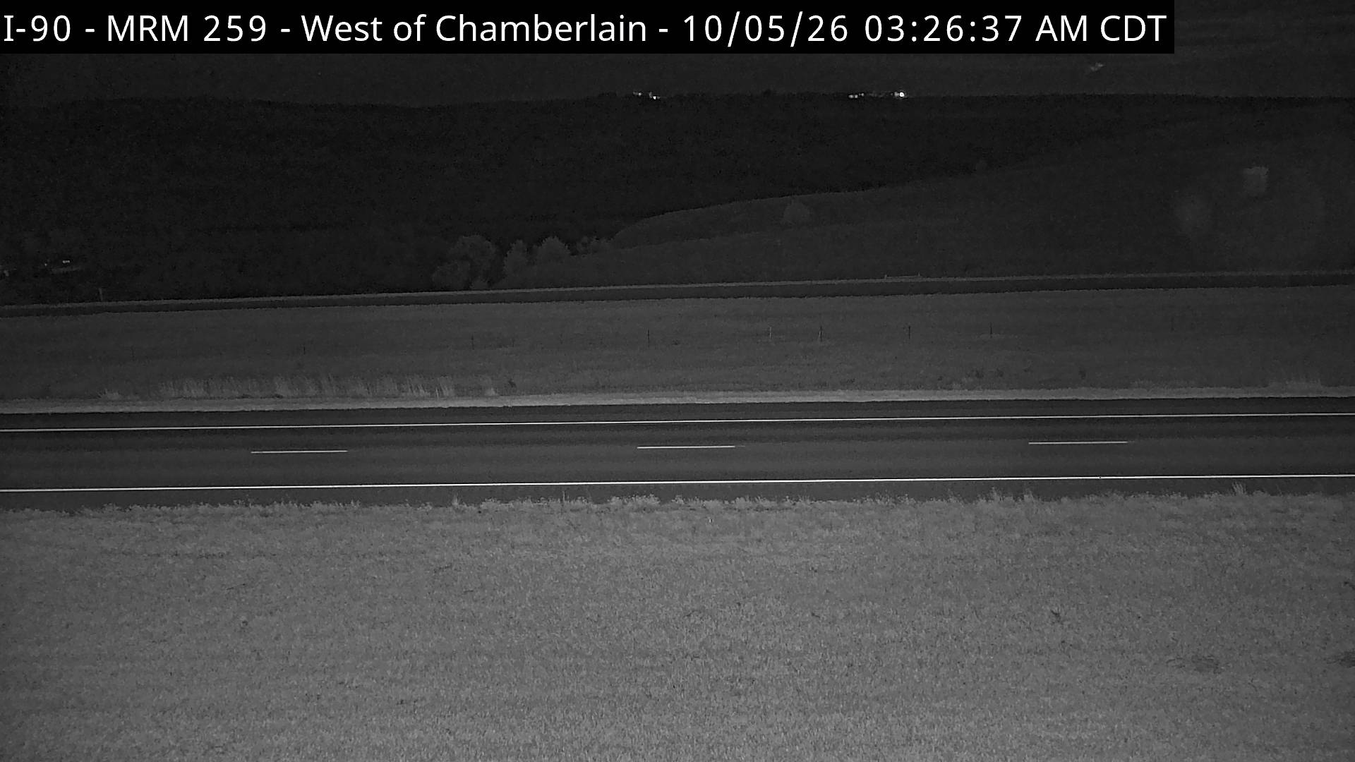 Chamberlain - west of town along I-90 @ MP 258.8 (North) live camera view
