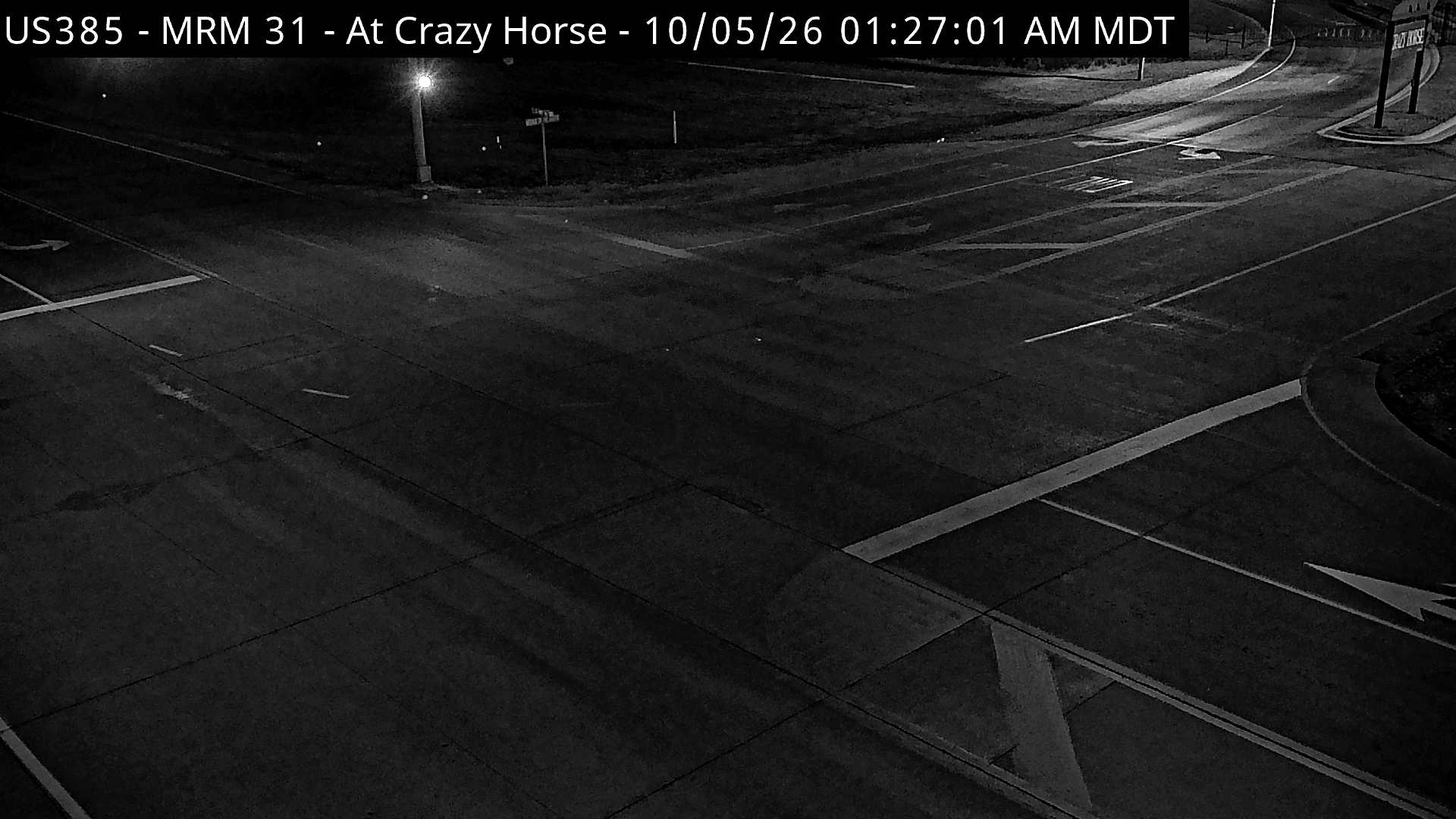 Crazy Horse - US 16/385 @ MP 31.5 (road surface) live camera view