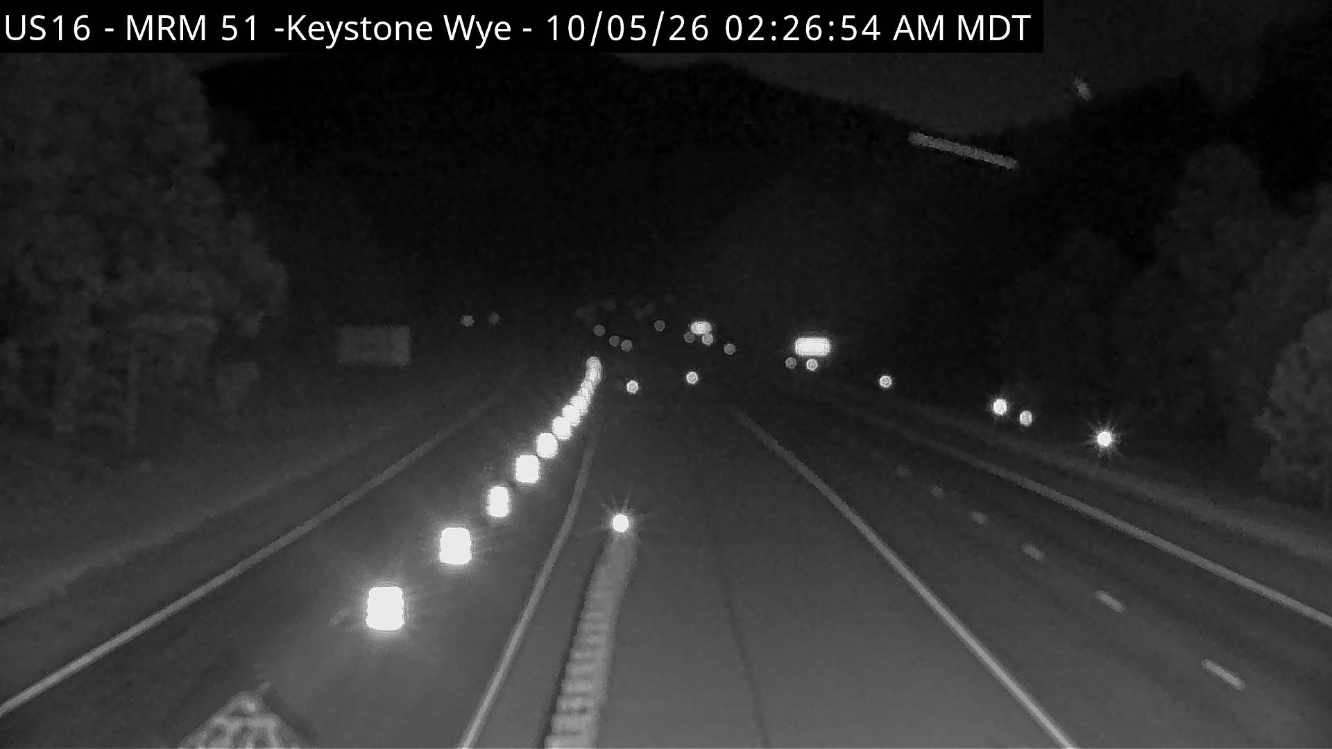 Keystone - north of town along US-16 @ MP 51 (East) live camera view