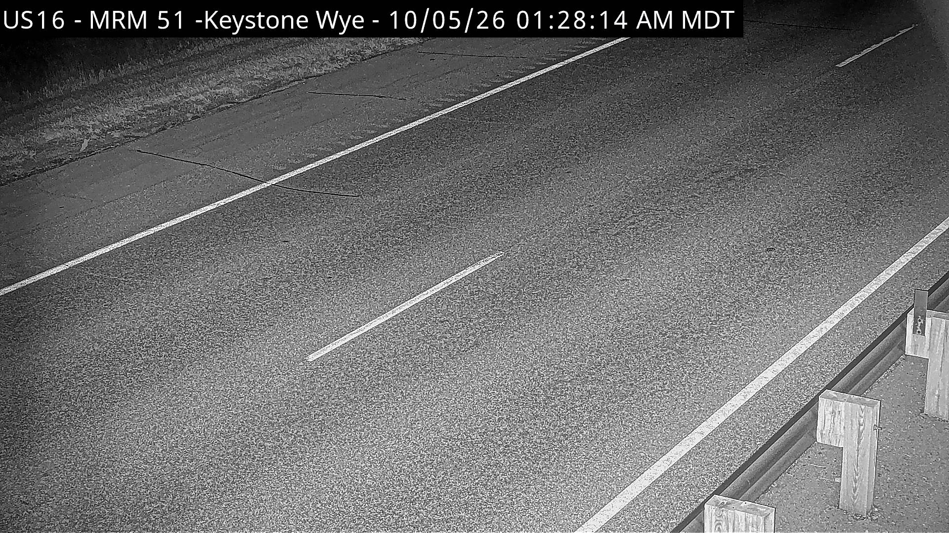 Keystone - north of town along US-16 @ MP 51 EB road zoom live camera view