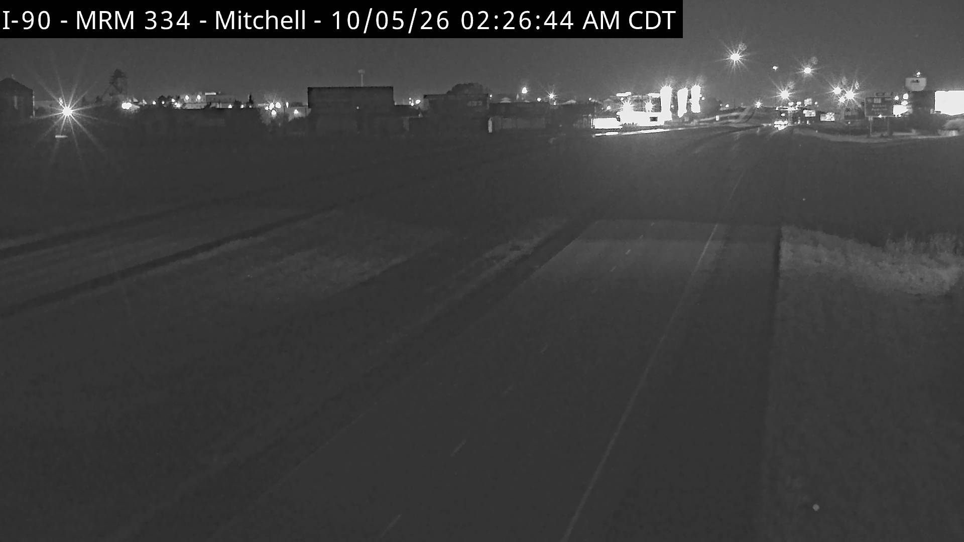 Mitchell - west of town along I-90 @ MP 333.8 (West) live camera view