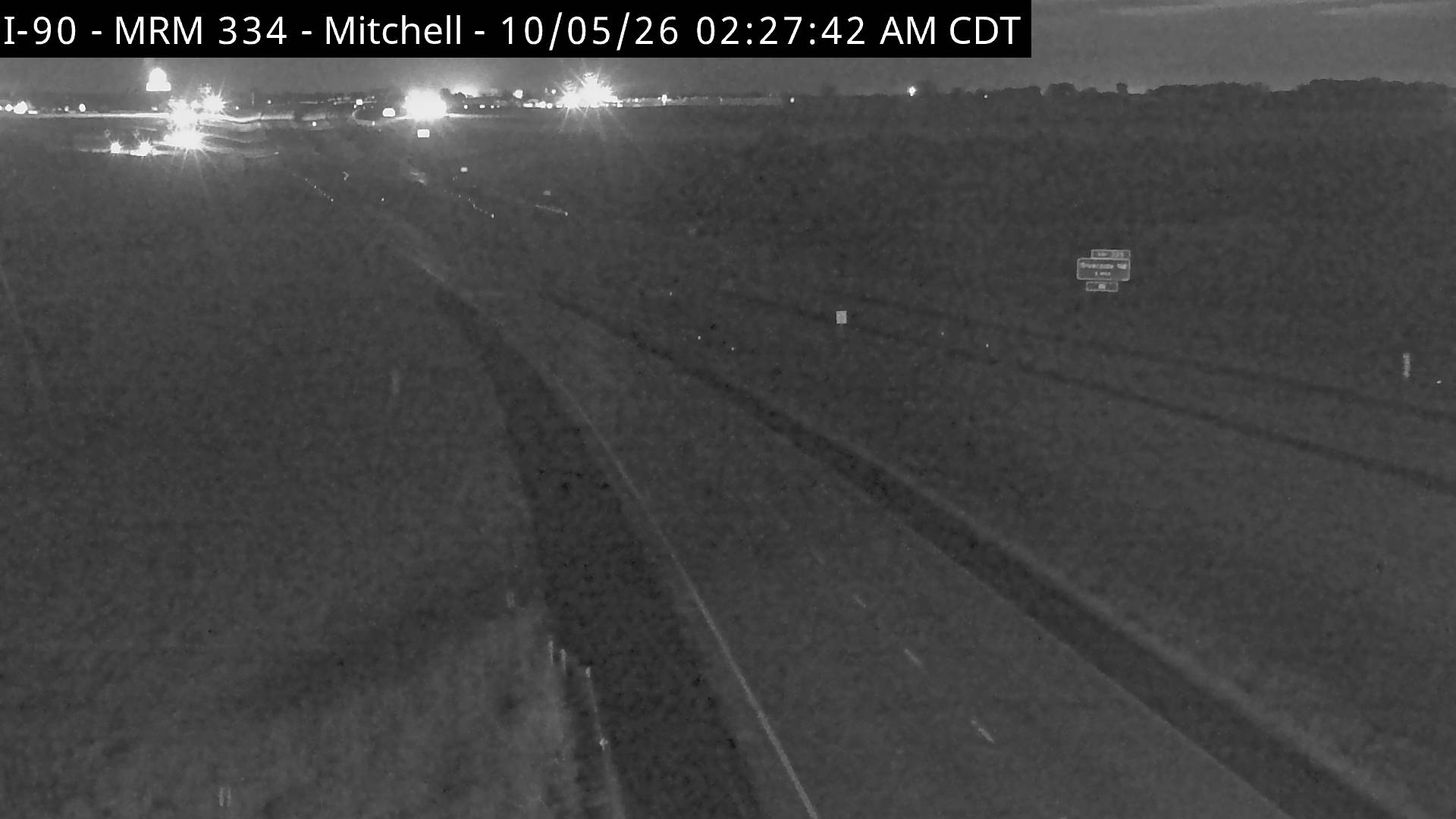 Mitchell - east of town along I-90 @ MP 333.8 (East) live camera view