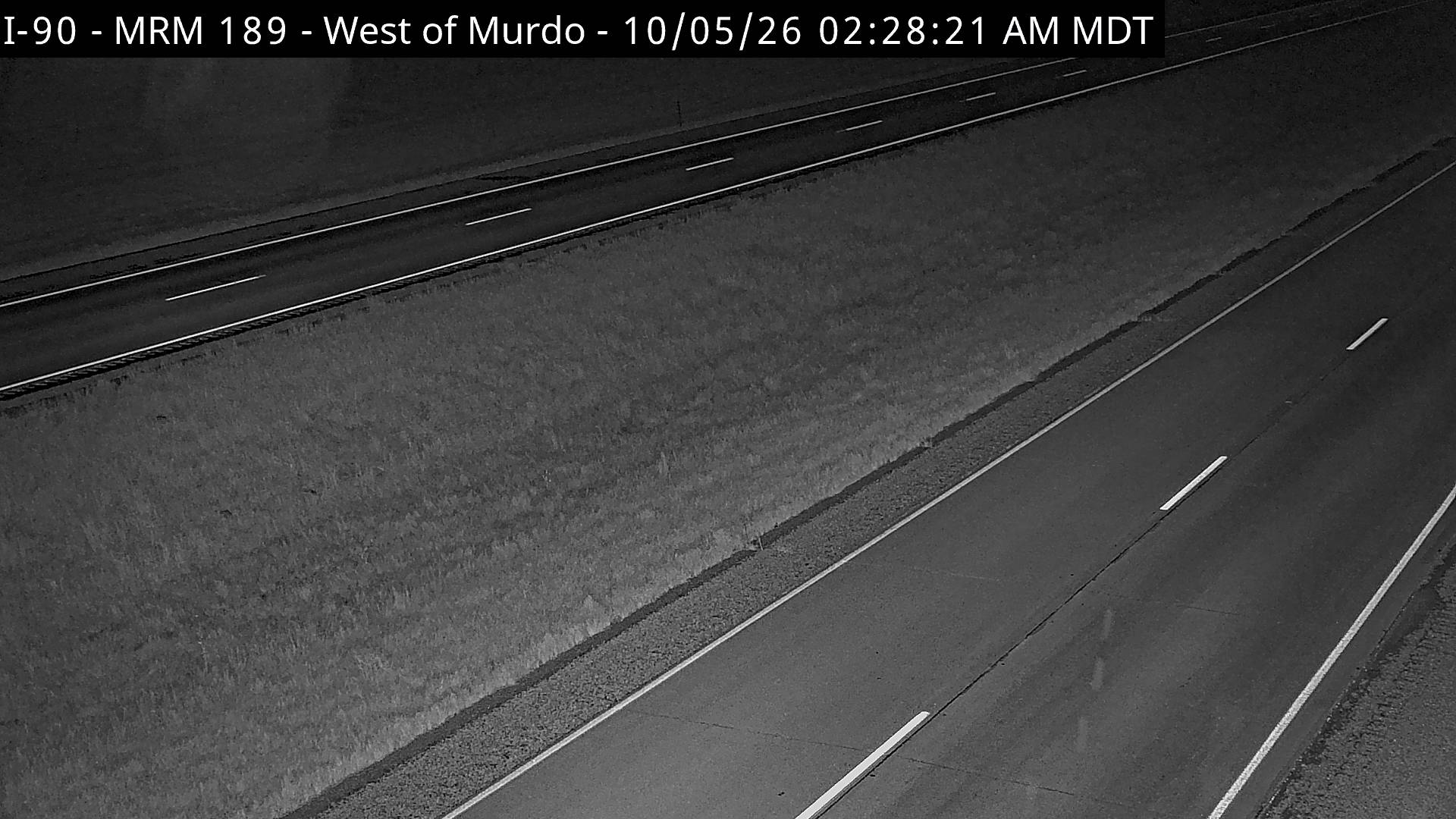 Murdo - West of town along I-90 @ MP 189.5 (road surface) live camera view