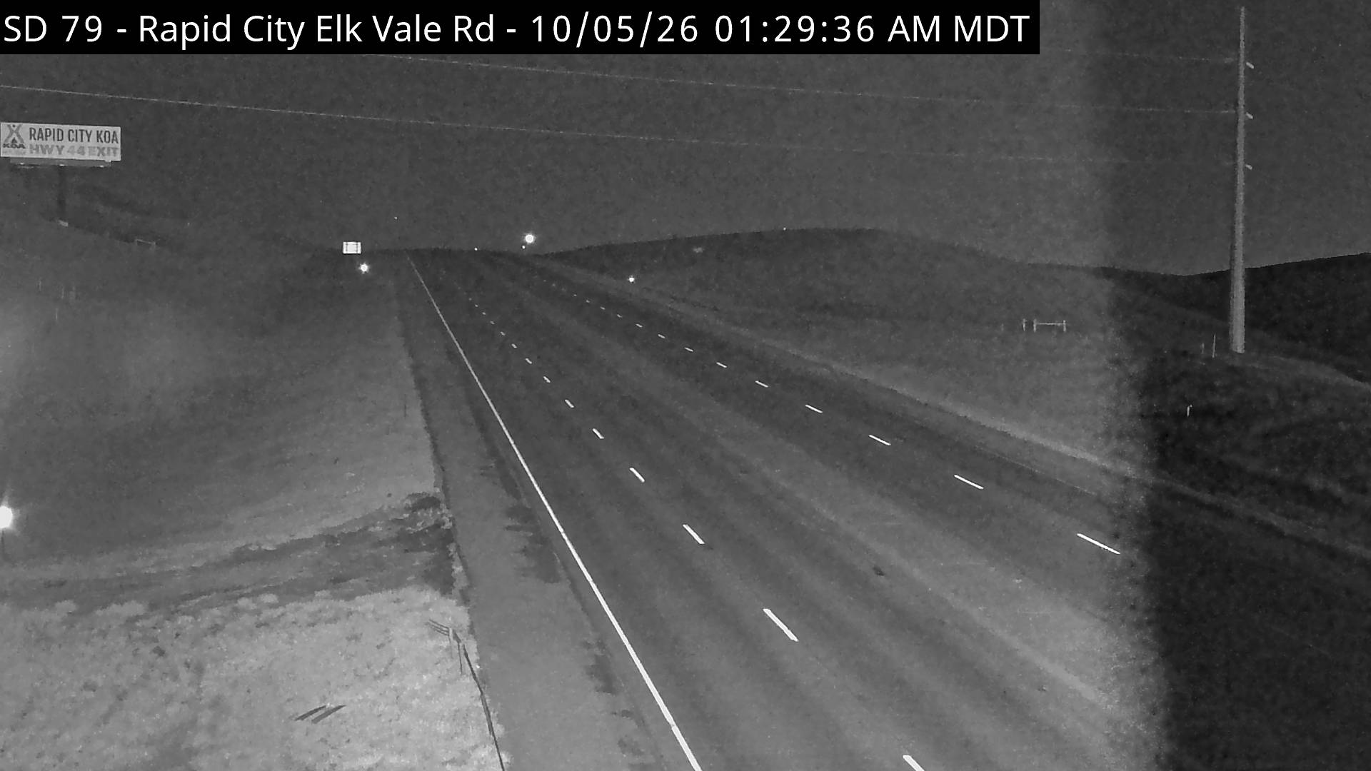 Rapid City - US-16B/Elk Vale Rd south of I-90 exit 61 (South) live camera view